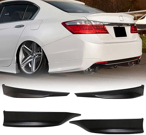 Miniatura 2 de IKON MOTORSPORTS, 2014, parachoques delantero y trasero, compatible con Honda Accord 4Dr Sedan HFP estilo HFP sin pintar, negro