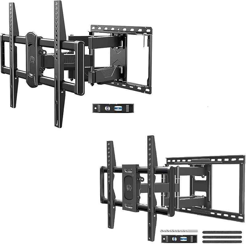 Mounting Dream MD2617 Full Motion TV Wall Mount for 42-84 Inch TV, VESA 600x400mm 100 lbs. Loading and MD2298 Full Motion TV Wall Mount for 42-86 Inch TV, VESA 600x400mm 132 lbs. Loading