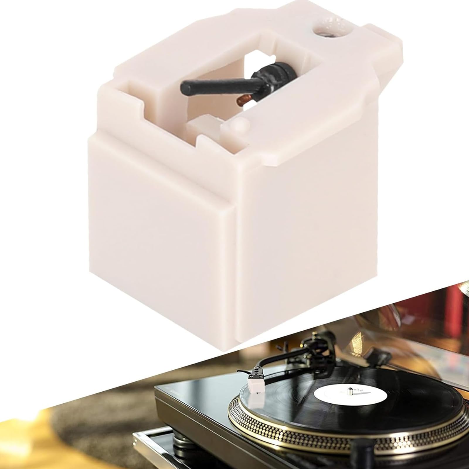 KANGQL Replacement Stylus, Turntable Needle Styluses with Cleaner Phonograph Maintenance Part Record Player Needle for ATN3600L