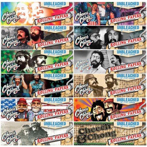 Cheech & Chong Unbleached Rolling Papers - 1 1/4 Size (6 Packs)