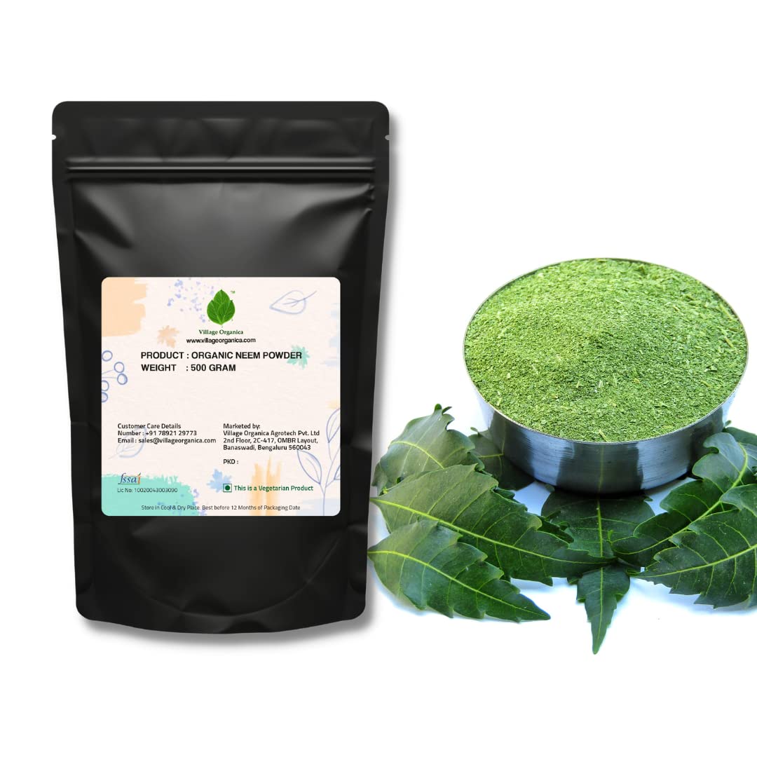 Village-Organica Neem Powder | Authentic & Unadulterated | For Skin & Hair care | Chemical Free | 250gm |