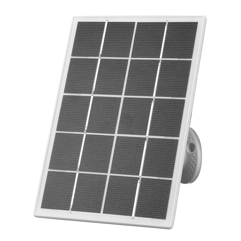 panele słoneczne, Panel słoneczny 20 W do ładowarki panelowej IP65 Kabel ładujący 9,8 stopy Zestaw paneli słonecznych Regulowany uchwyt ścienny 360° dzwonka wideo Ring 4/3/3 Plus/2(White)