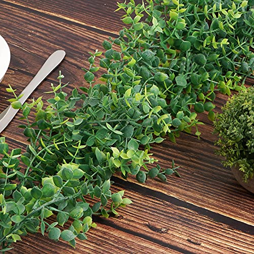 Artflower 3 Pack Artificial Eucalyptus Garland, 6Ft/Pcs Faux Eucalyptus Vines Greenery Garland Fake Hanging Eucalyptus Leaves Plant Wedding Backdrop Arch Wall Table Party Festival Decor, Grey Green #TOP5