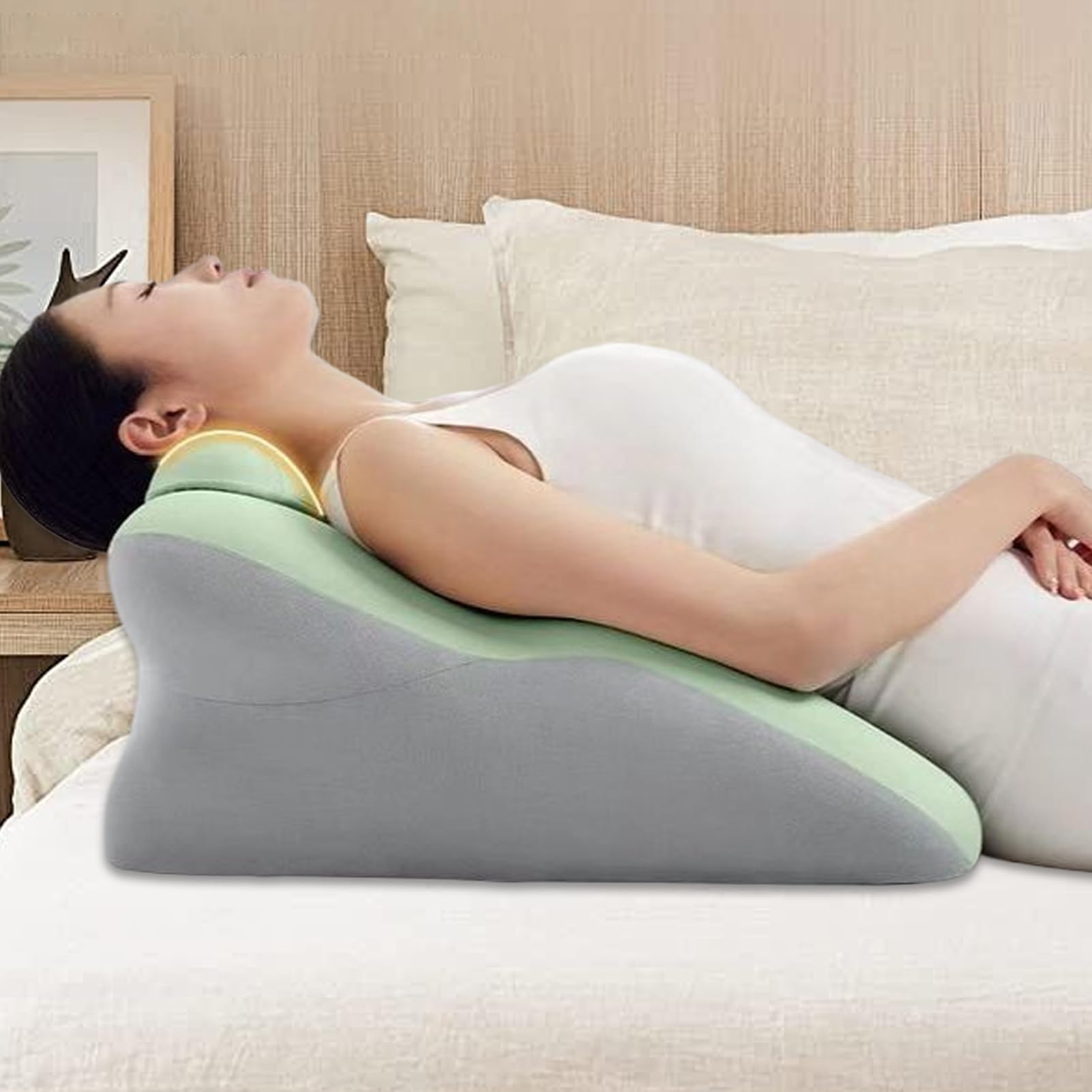 Générique Kliny do spania w poduszce, ergonomiczne poduszki z pianki memory kliny, tylna poszewka z możliwością prania, idealna do spania bocznego, leżenia, siedzenia, czytania, chrapania, ciała, nóg