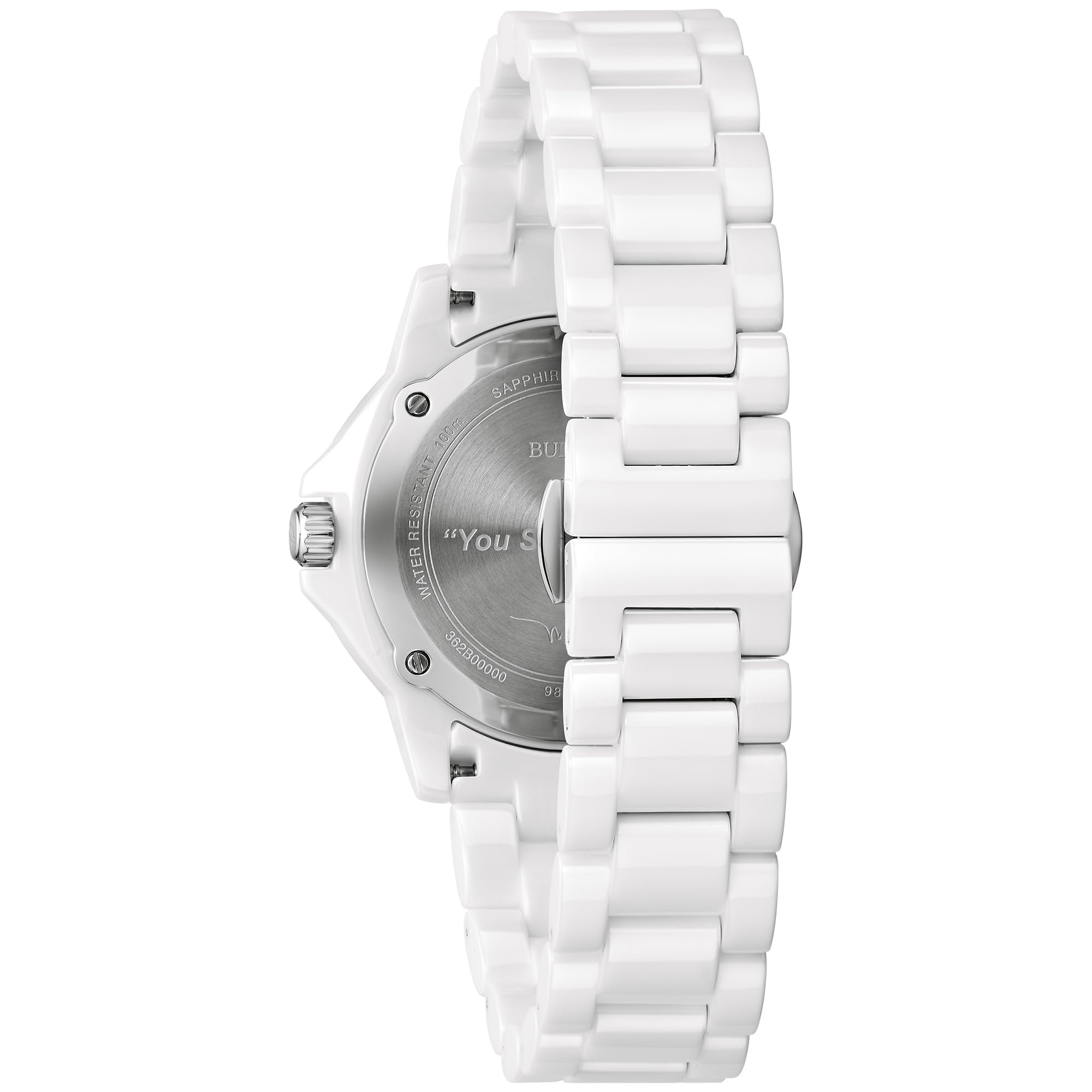 Bulova Damen Analog Quarz Uhr mit Keramik Armband 98P222