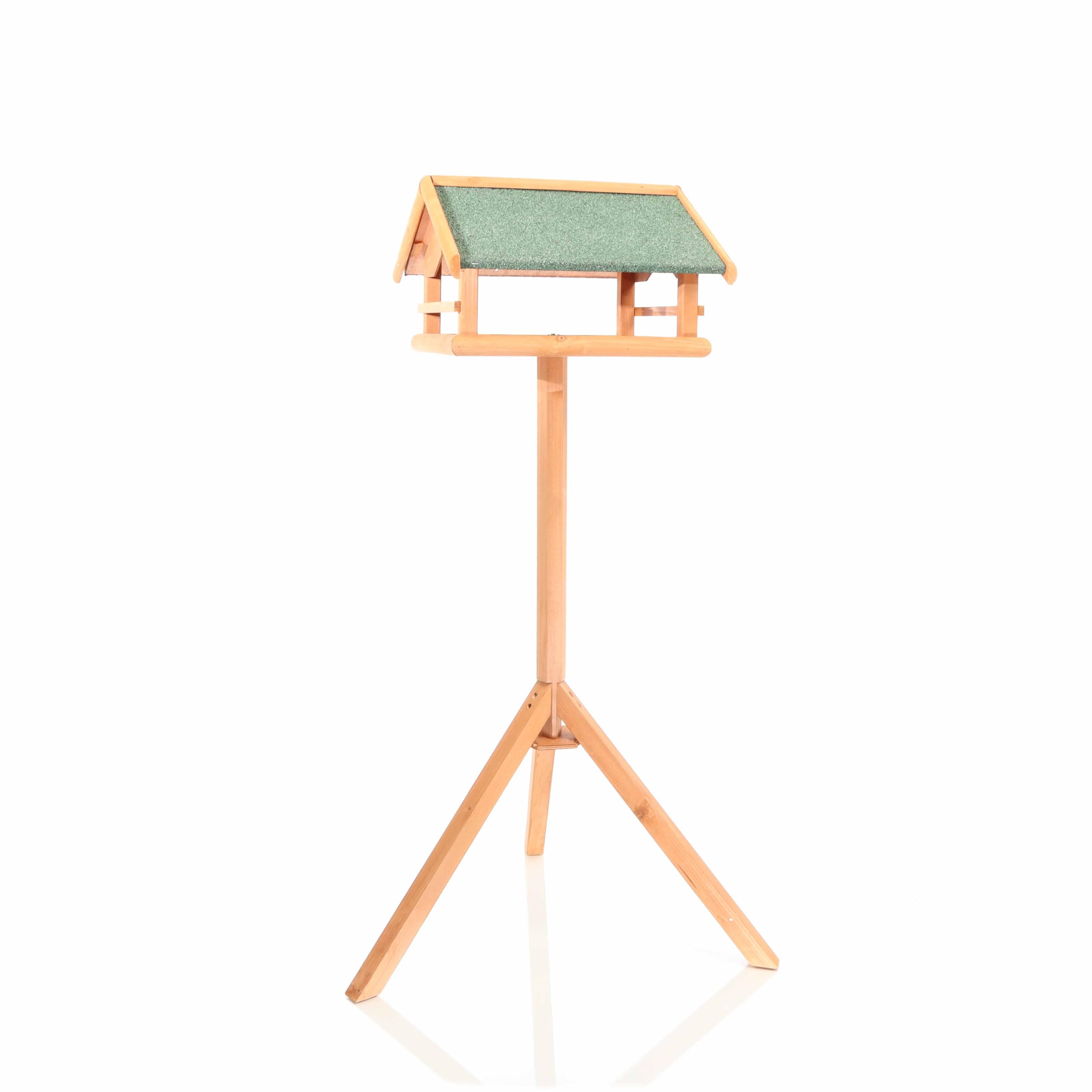 Comedero para pájaros con Soporte 119cm Hecho de Madera casa Aves alimentación alimentador