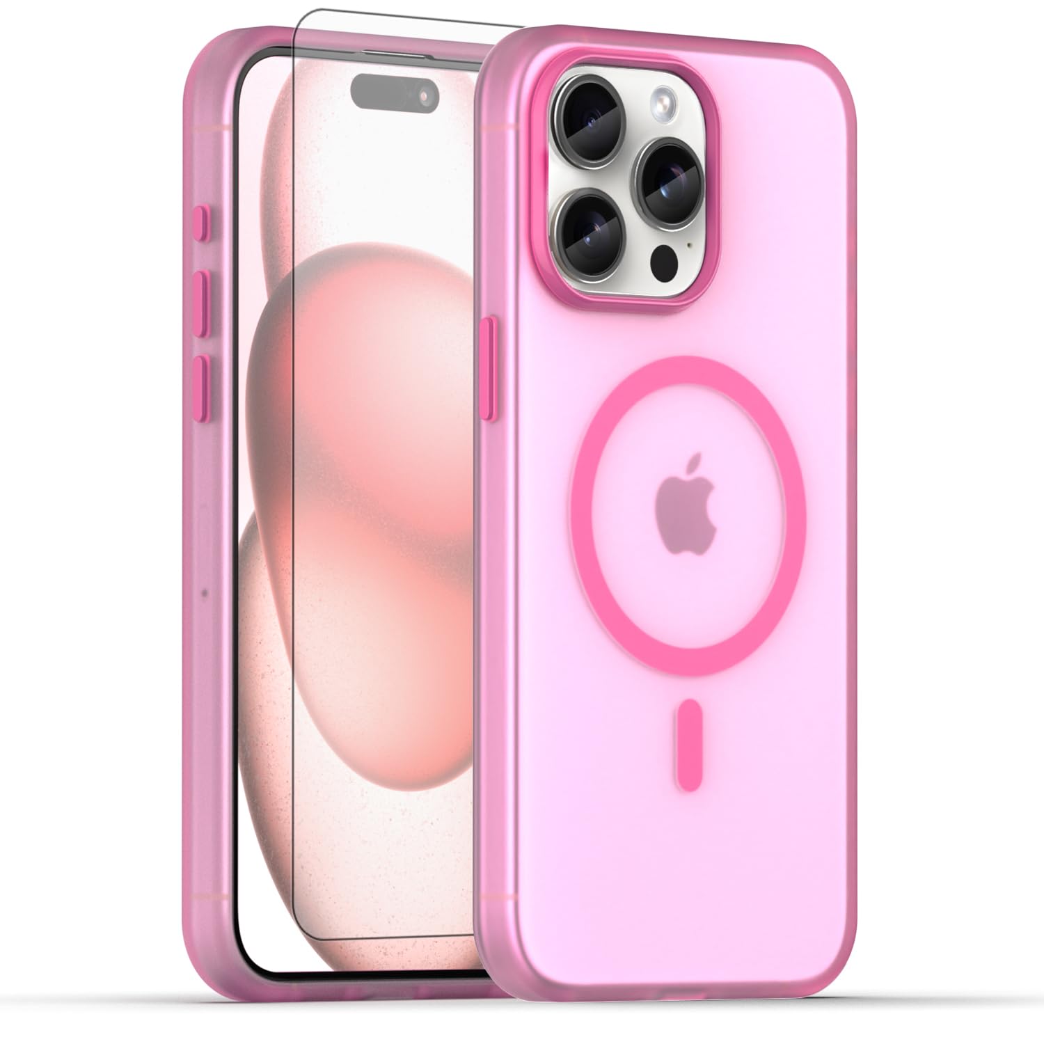 Coque iPhone 15 Pro Max compatible Magsafe avec protège-écran mat Asuwish - 8