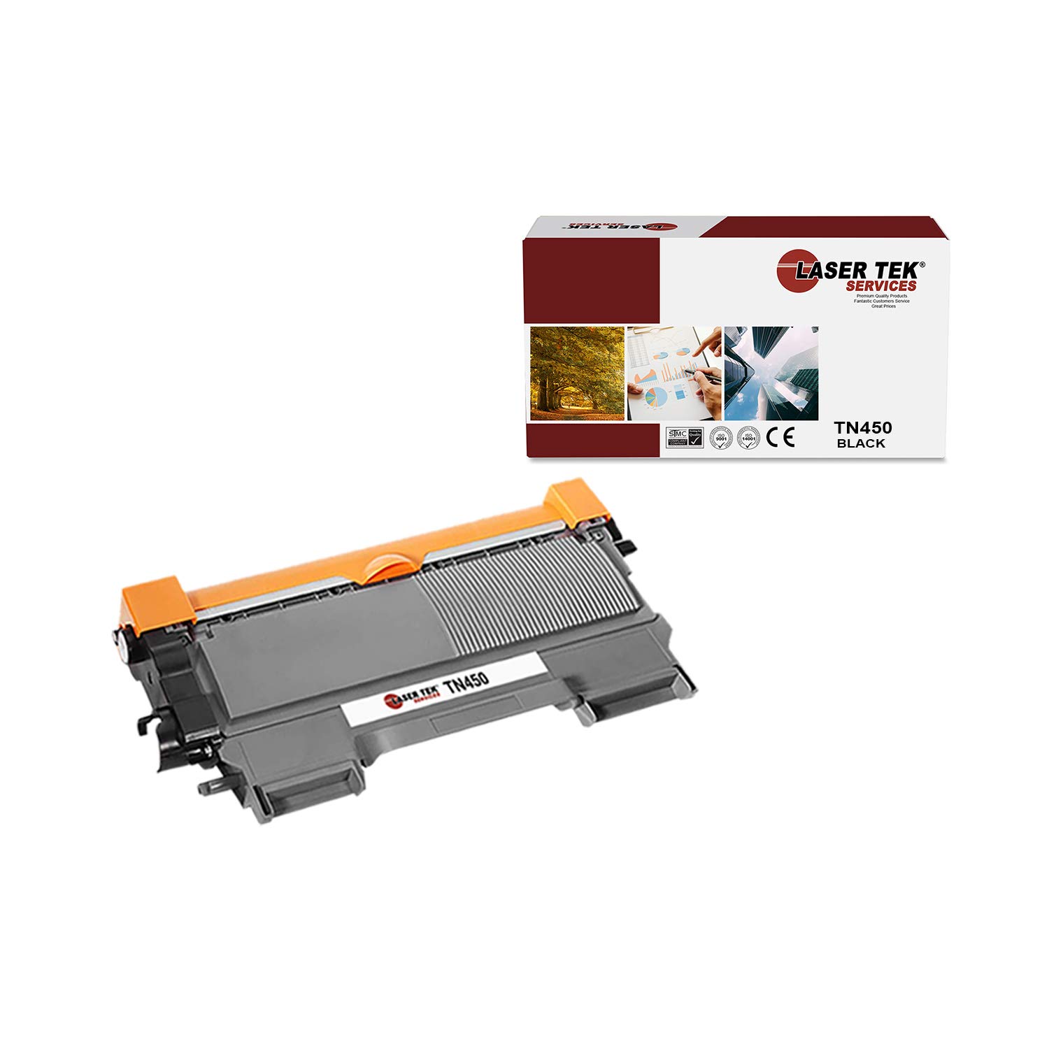 Laser Tek ServicesCompatible Toner Cartridge Replacement for Brother TN420 TN450 (Black, 1-Pack)