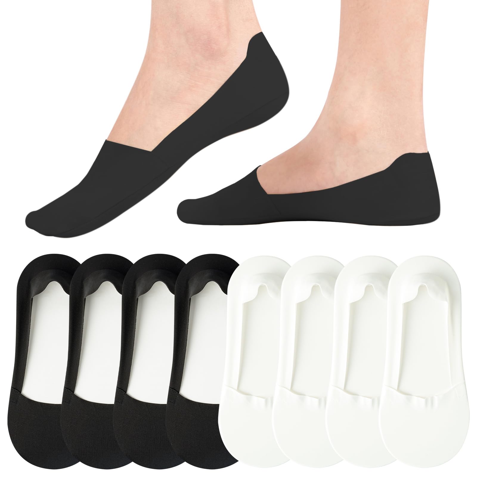 Caldodo Sneaker Socken Damen 39-42 35-38 Füsslinge, Unsichtbare Füßlinge Rutschfest Sommer Sneakersocken No Show Ballerina Socken