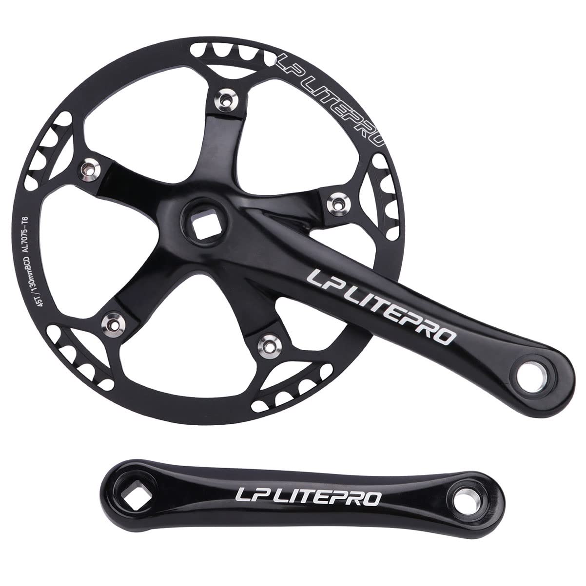 Bras De Manivelle Vélo 165 170 175 Mm - Pédalier 130 BCD Avec Boîtier De Pédalier - Route/VTT/Plaint