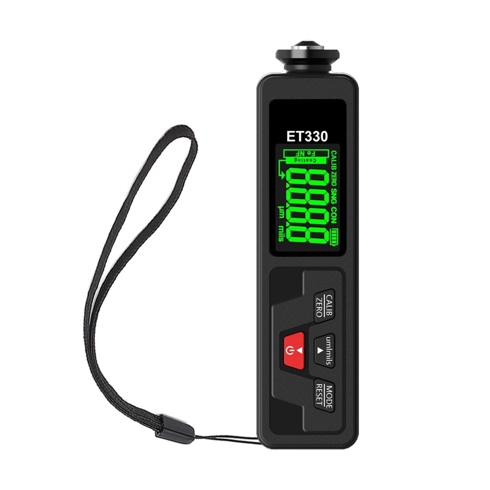 Schichtdickenmessgerät, Lackdickenmessgerät, ET330 + ZN Autolack Dicke Gauge Tragbare Beschichtung Dicke Gauge for Auto 0-1500um Fe & NFe Beschichtung tester Meter zur Überprüfung der Originalbeschich