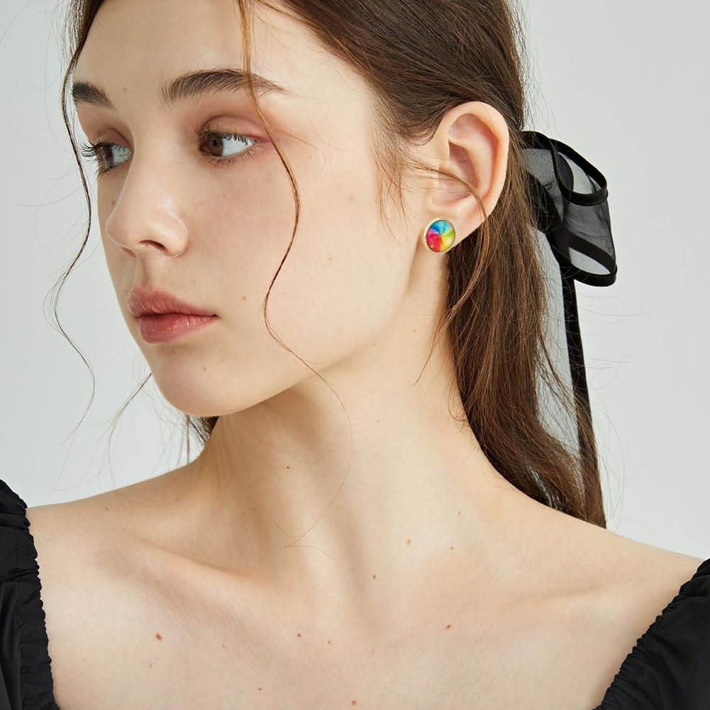 Beebeecraft 1 Box 80Pcs 4 Sizes Stud Earrings Findings 18K Gold Plated Stainless Steel Bezel Post Earrings Blanks 6mm 8mm 10mm 12mm Tray Earring Posts with Ear Nuts for Jewelry Making Supplies Crafts - Image 4