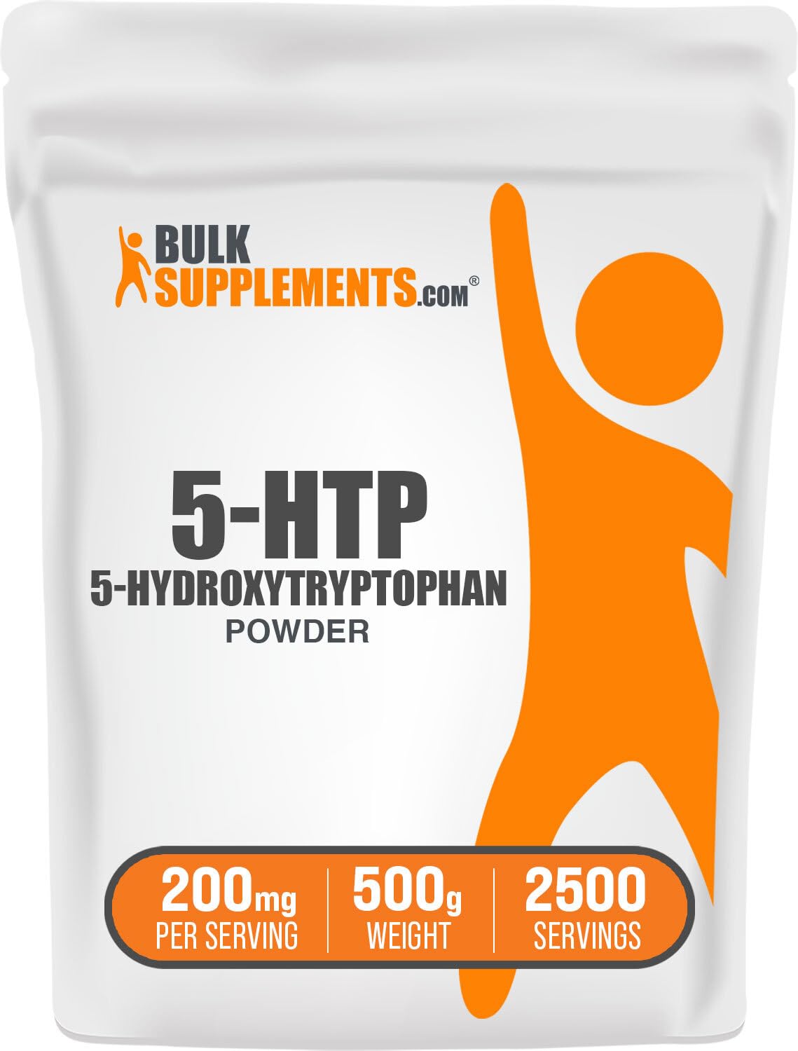 BulkSupplements 5-HTP (Griffonia Seed Extract) Powder (500 grams) 2500 Servings 1.1 Pound (Pack of 1)