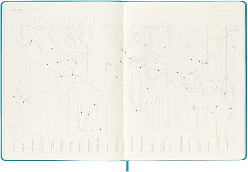Miniatura 5 de Moleskine Agenda semanal 2023 18 M extra grande azul manganeso tapa dura 75 x 10