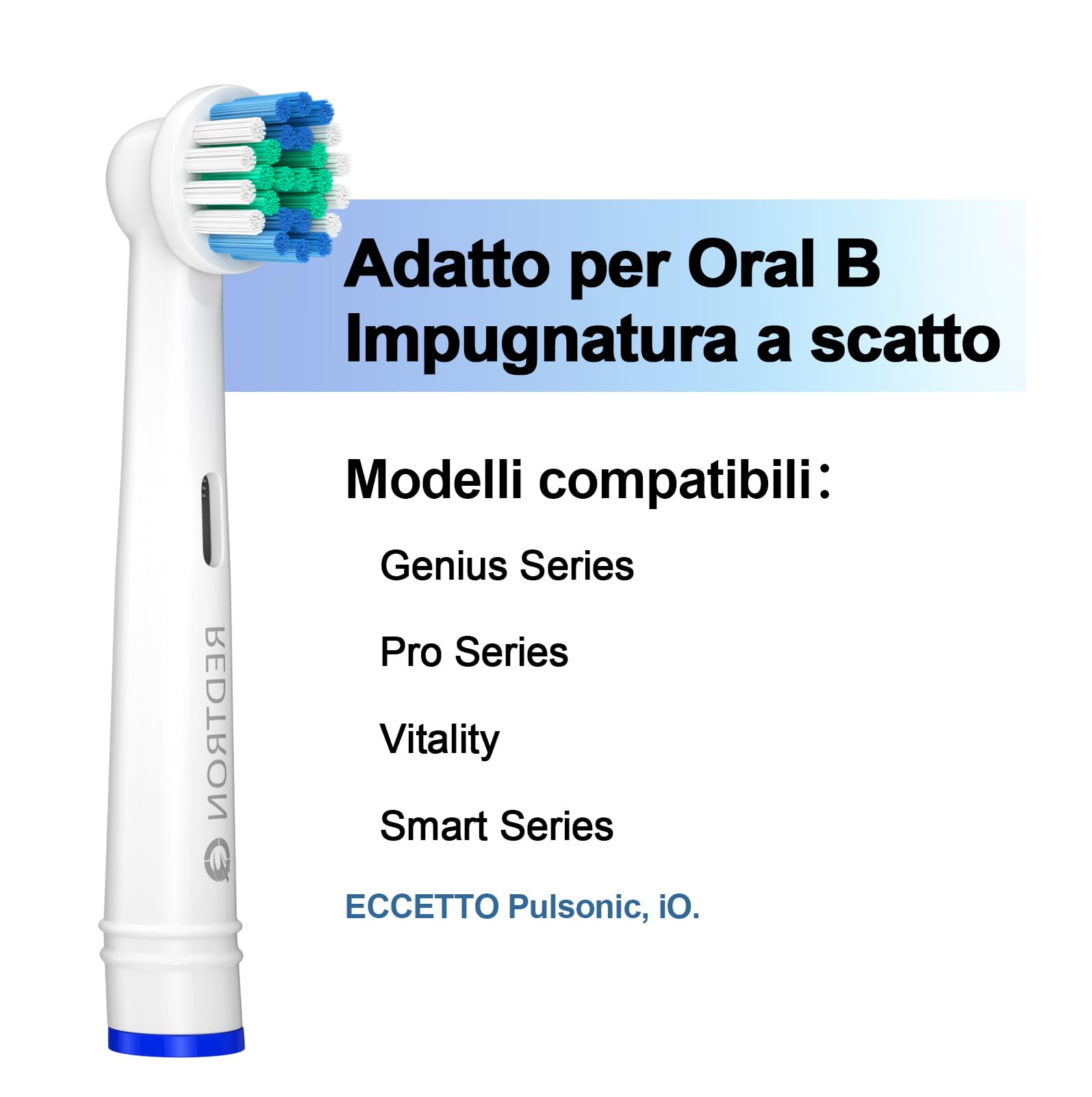 REDTRON Testine Spazzolino Ricambio Compatibile con Oral B (8 pezzi), Testine Spazzolino Elettrico per Precision Clean, Testine di Ricambio per Pro1000 Pro3000 Pro5000 Pro7000 e altri - 3