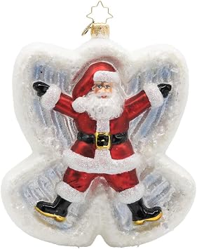 Christopher Radko Hand-Crafted European Glass Christmas Tree Decorative Ornament, Snow Angel Duo