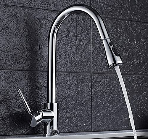 Mitigeur de cuisine en cuivre blanc et or robinet extractible haut de gamme rotatif