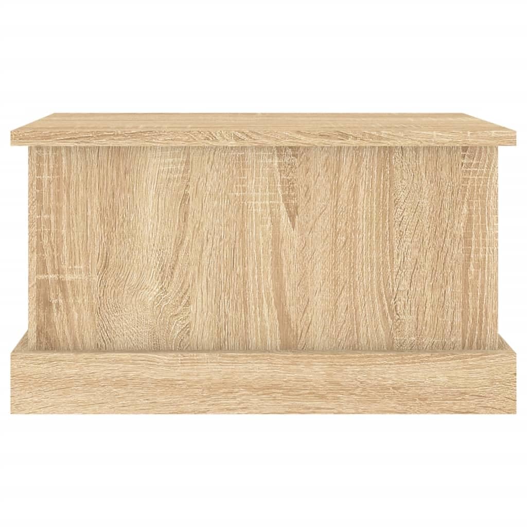 Aufbewahrungsbox Sonoma-Eiche aus Holzwerkstoff 50 x 30 x 28 cm mit Deckel multifunktionale Truhe für Schlafzimmer Wohnzimmer Kinderzimmer Flur als Sitzbank und Organizer