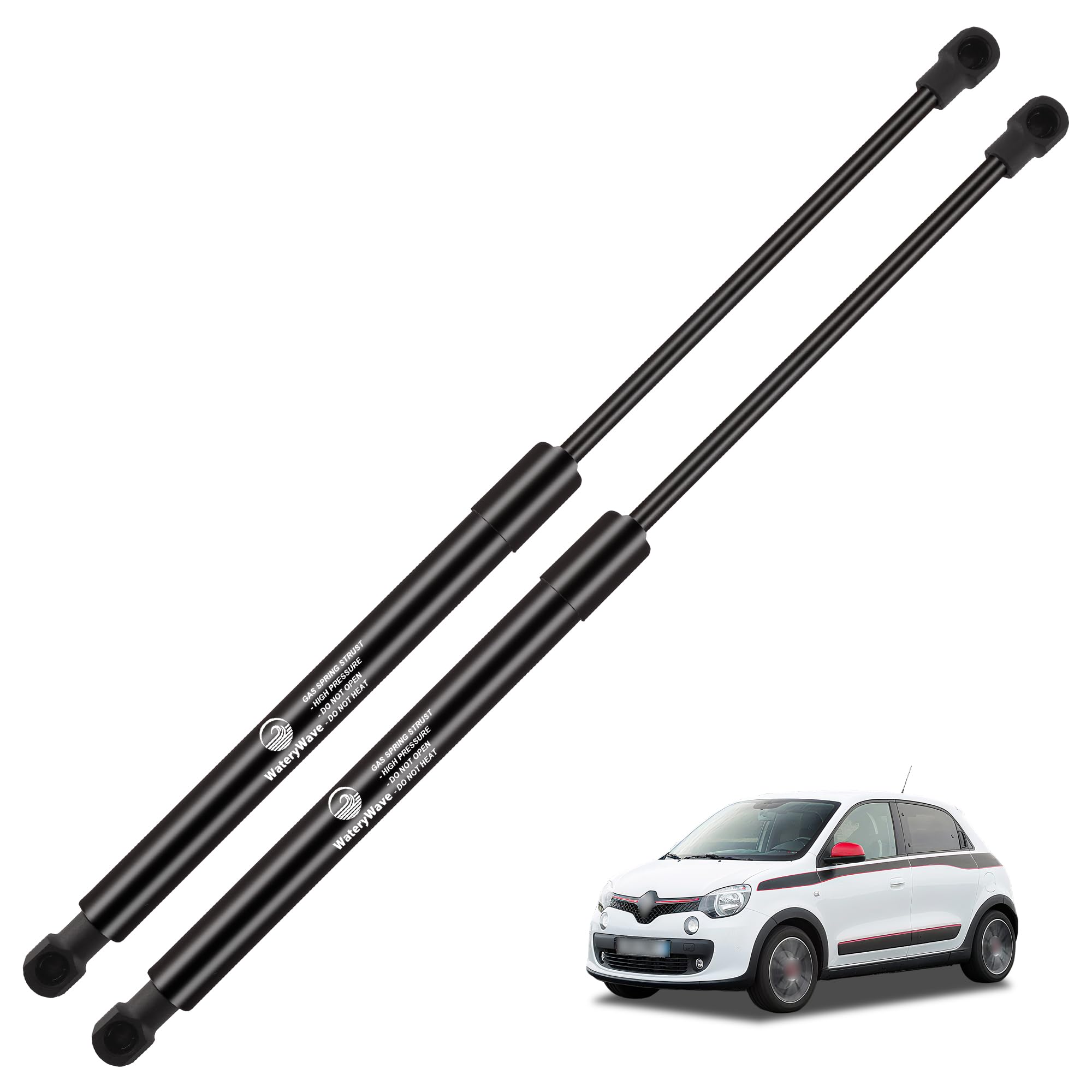 WateryWave 2X Heckklappendämpfer für Twingo II CN0 Hatchback 2007-2015 2016 2017 2018 2019 2020 Gasdruckdämpfer Schwarz Gasdruckfeder Heckklappe Kofferraum Dämpfer Ersetzen #8200385560