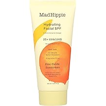 Mad Hippie Hydrating Facial SPF 25+, Zinc Oxide Sunscreen, Reef-Safe Face Cream, Fragrance-Free, 2 Oz