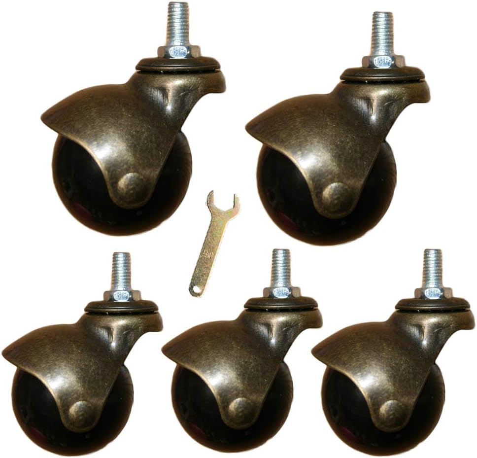Geovne 2" Caster Wheels,Antique Gold Ball Casters Furniture