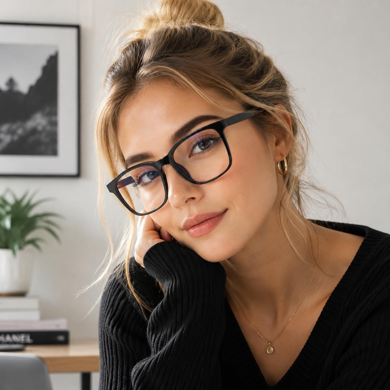 Luz azul cuadrada de bloqueo de gafas de computadora anti luz azul para mujeres hombres