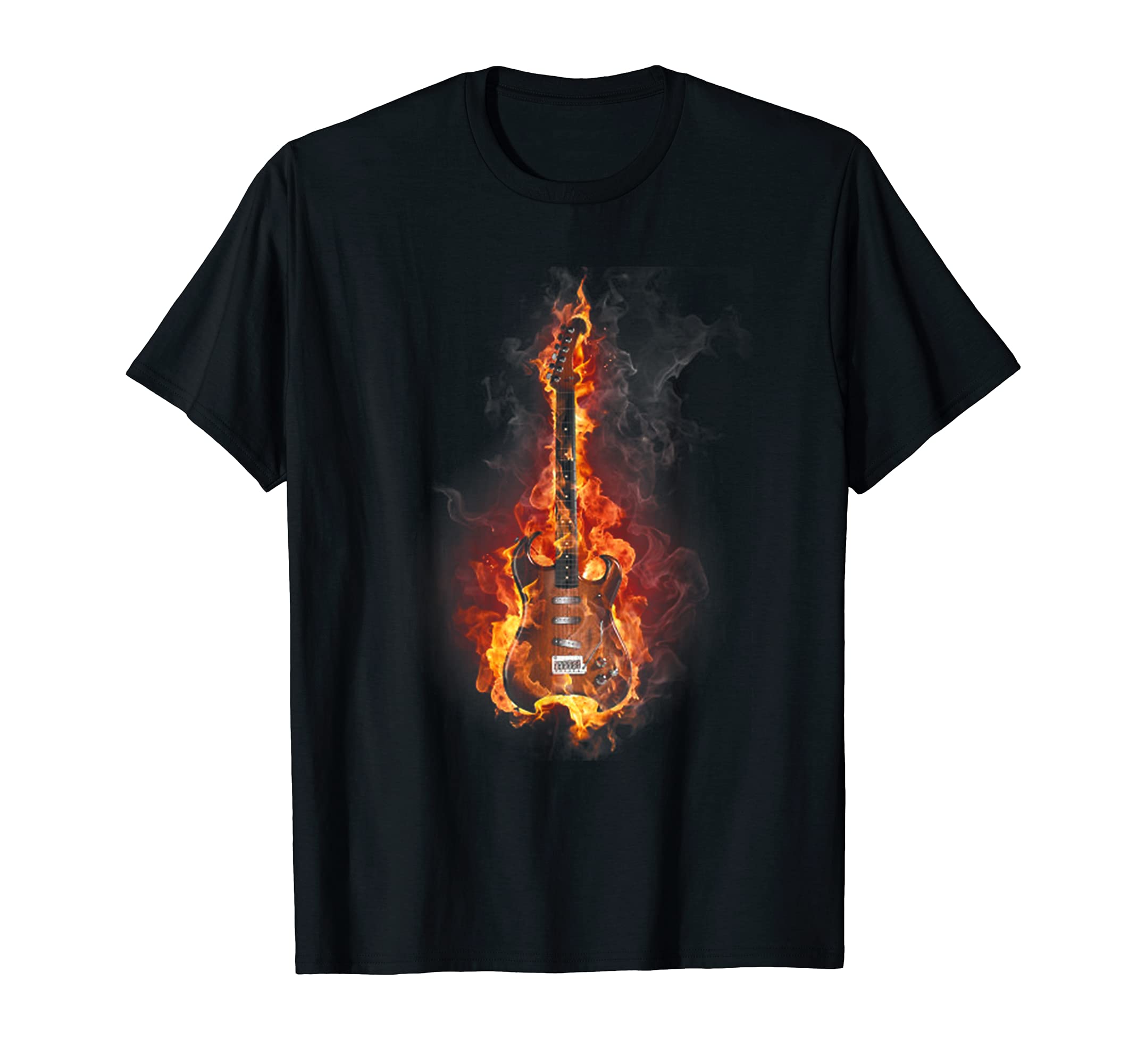 Flaming Electric Guitar T-Shirt