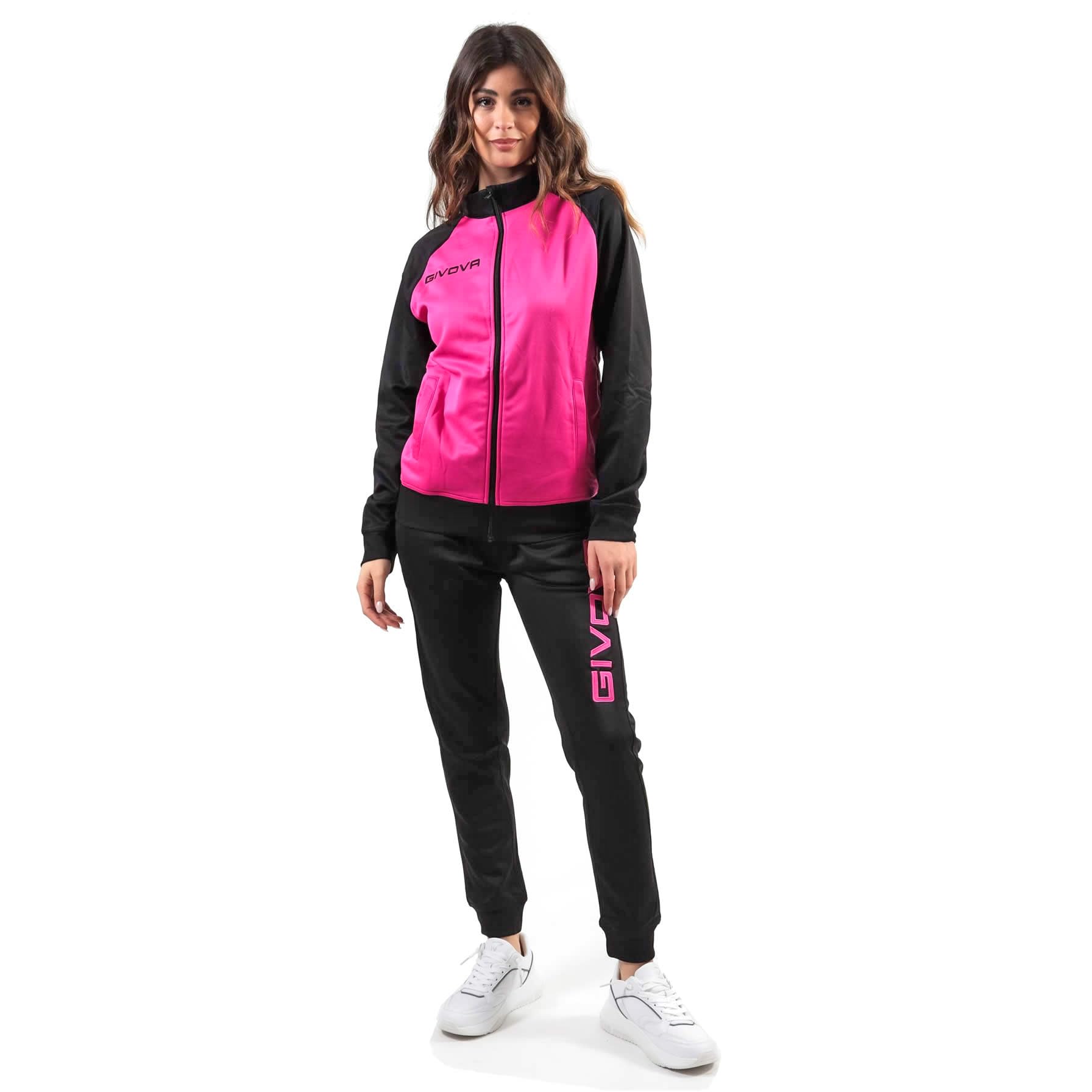 Givova Cuba Tracksuit, FUXIA/BLACK, M