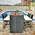 Tangkula 7 PCS Outdoor Wicker Furniture with Acacia Wood Bar Table Top and Removable Cushion, Conversation Set for Dining, Patios, Backyards, Porches, Gardens and Poolside (Black)