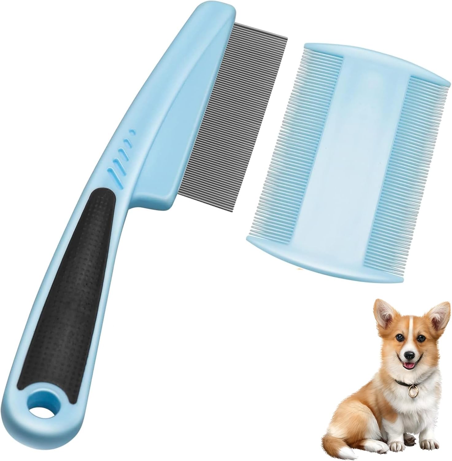 2PCS Flea Comb, Flea Comb for Dogs, Cat Flea Comb, Dog Flea Comb, Flea