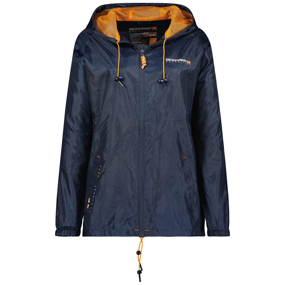 Geographical Norway Women's Navy Boat Lady - Outdoor Windbreaker Jacket - Long Sleeve Waterproof Jacket - Tactical Rain Jacket ( Xl Size 4)