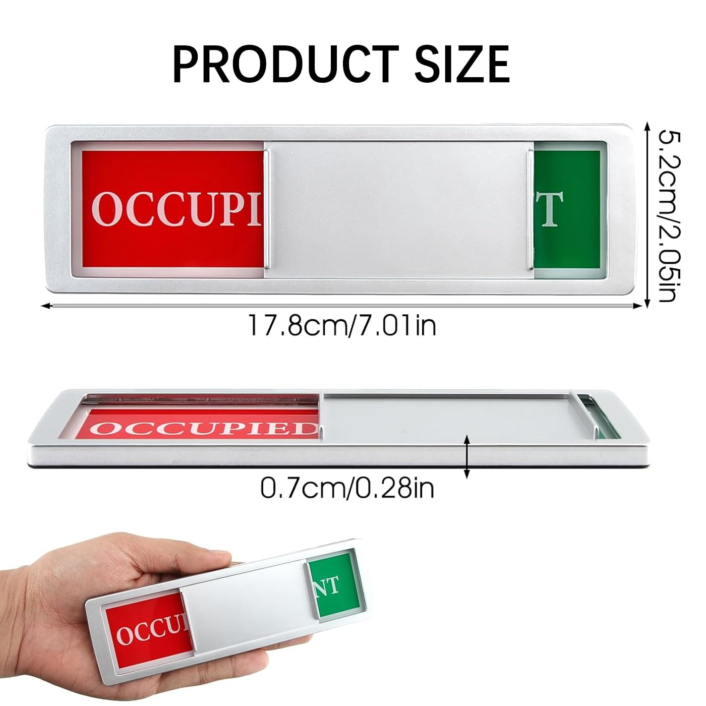 Privacy Sign GWAWG Sliding Door Sign, Vacant/Occupied Sliding Door Sign, Do Not Disturb Sign Welcome Please Knock Sign - Image 2