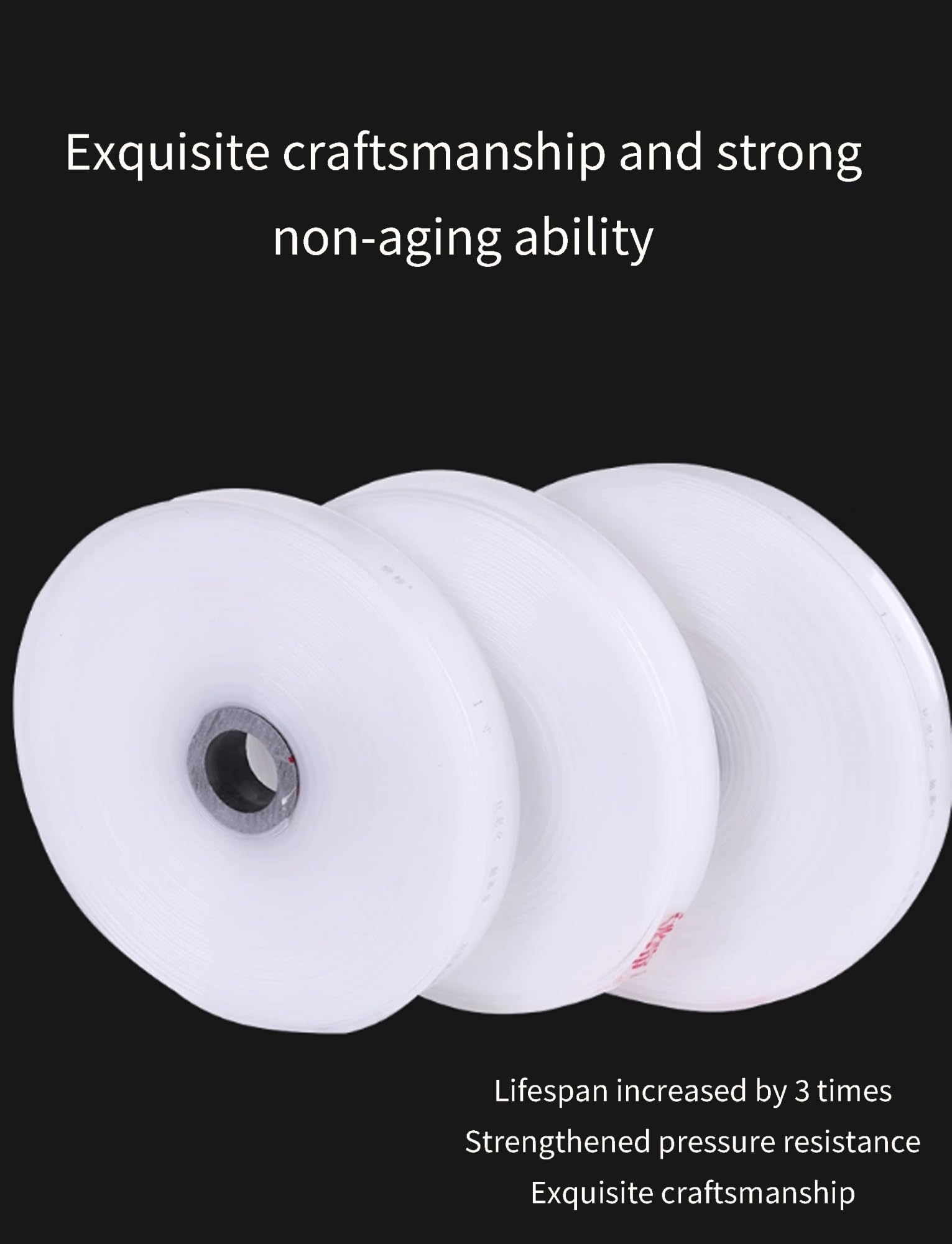 Tubo de Manguera Plana para Descarga de Agua Manguera Layflat for Drenaje de Transferencia de Agua de retrolavado de Piscinas de 100m de diámetro Interior de 1 Pulgada a 3 Pulgadas(1.5in)