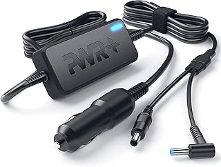 CAR Charger 90W 65W 45W for HP-Envy-Pavilion Touchsmart-Sleekbook 15 17 M6 M7 Series; Hp Spectre X360, Pro x360 G2; Pavilion X360 EliteBook X360 DC Auto Adapter Power Cord Extra Long 10 Ft