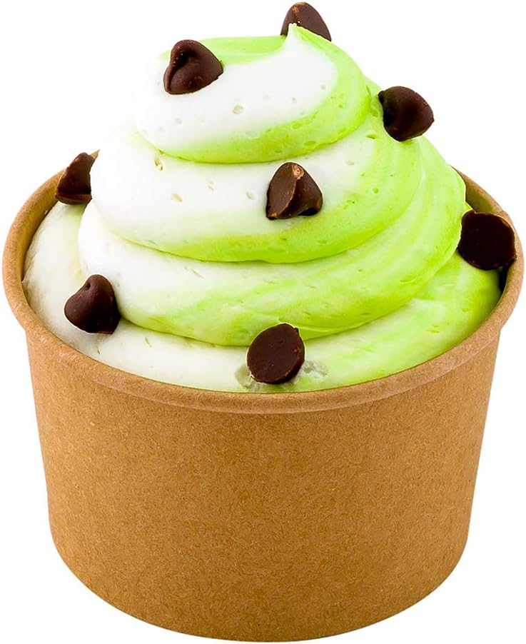 Restaurantware 200-CT Disposable Kraft 3-OZ Ice Cream Cups - Coppetta Small Hot & Cold To Go Cups: Perfect for Cafes - Eco-Friendly Recyclable Paper Cup - Wholesale Takeout Food Container