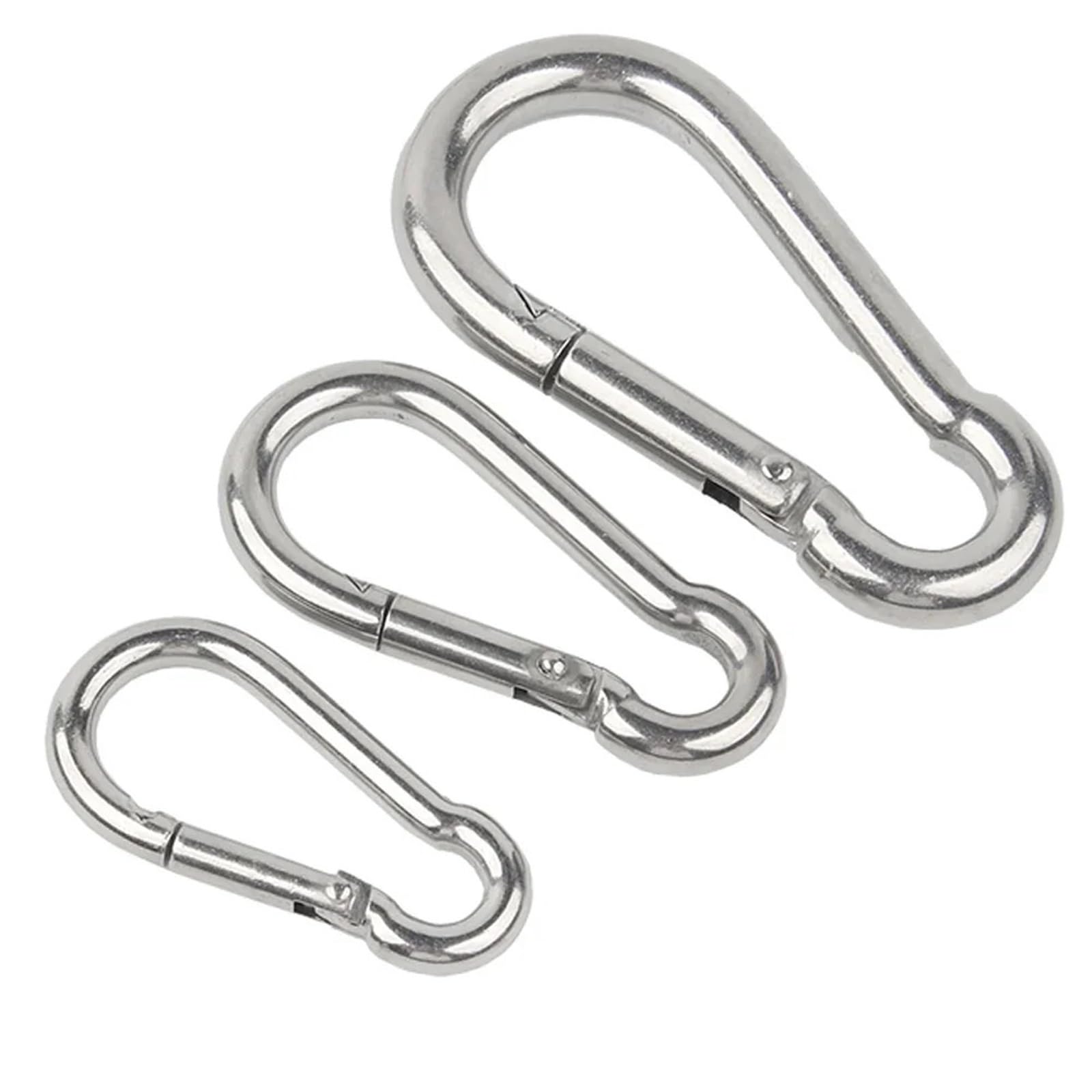 Mosquetones Acero Inoxidable M4-M10 de acero inoxidable con resorte, mosquetón, anillo bloqueo, gancho, grillete, soporte sujeción personalizado(M8(1),5pcs)