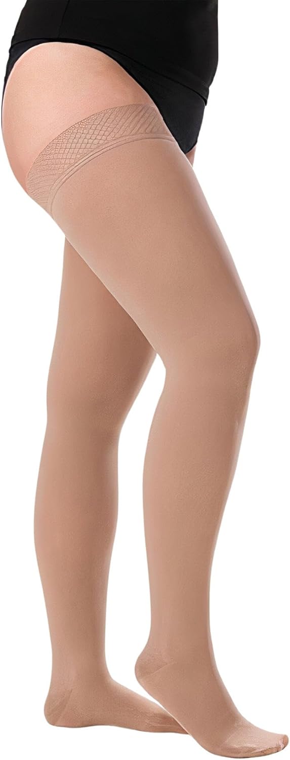 Juzo Dynamic 40-50 mmHg Compression Stockings, Thigh High, Silicone Band, Closed Toe | Compression Socks for Men/ Women for Extreme Varicosities & Edema, Orthostatic Hypotension, Post-Op
