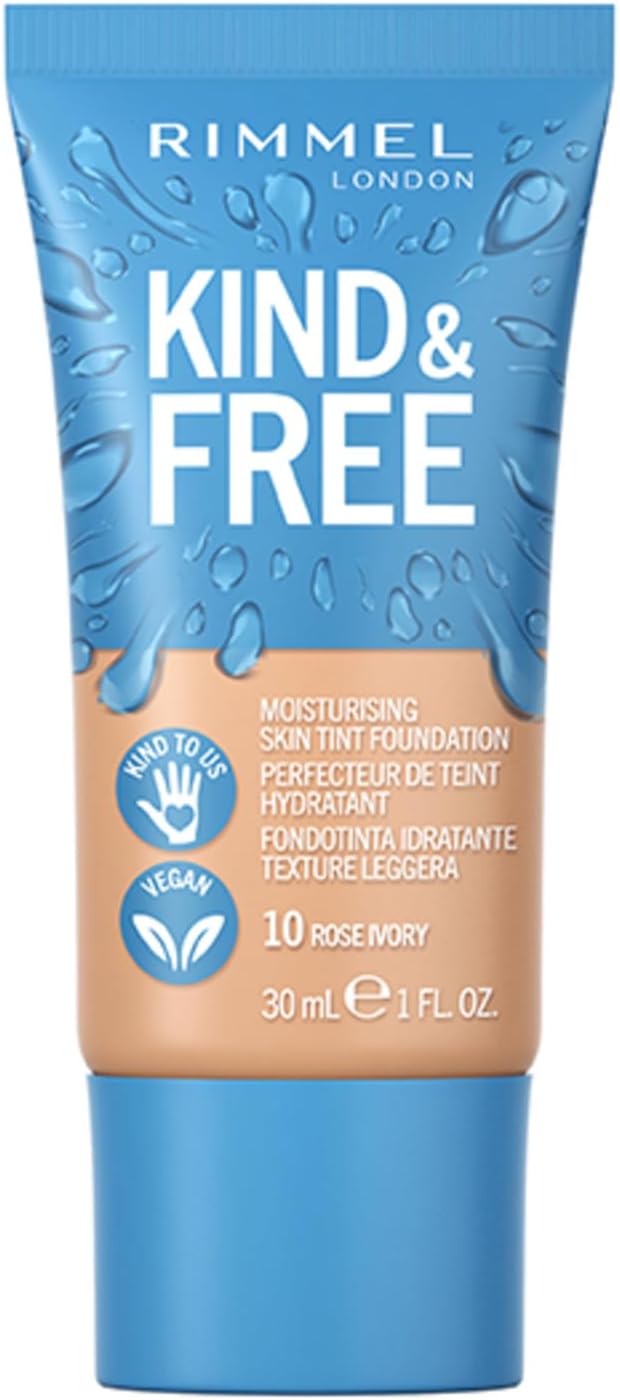 Kind + Free Moisturising Skin Tint Foundation, Rose Ivory 10