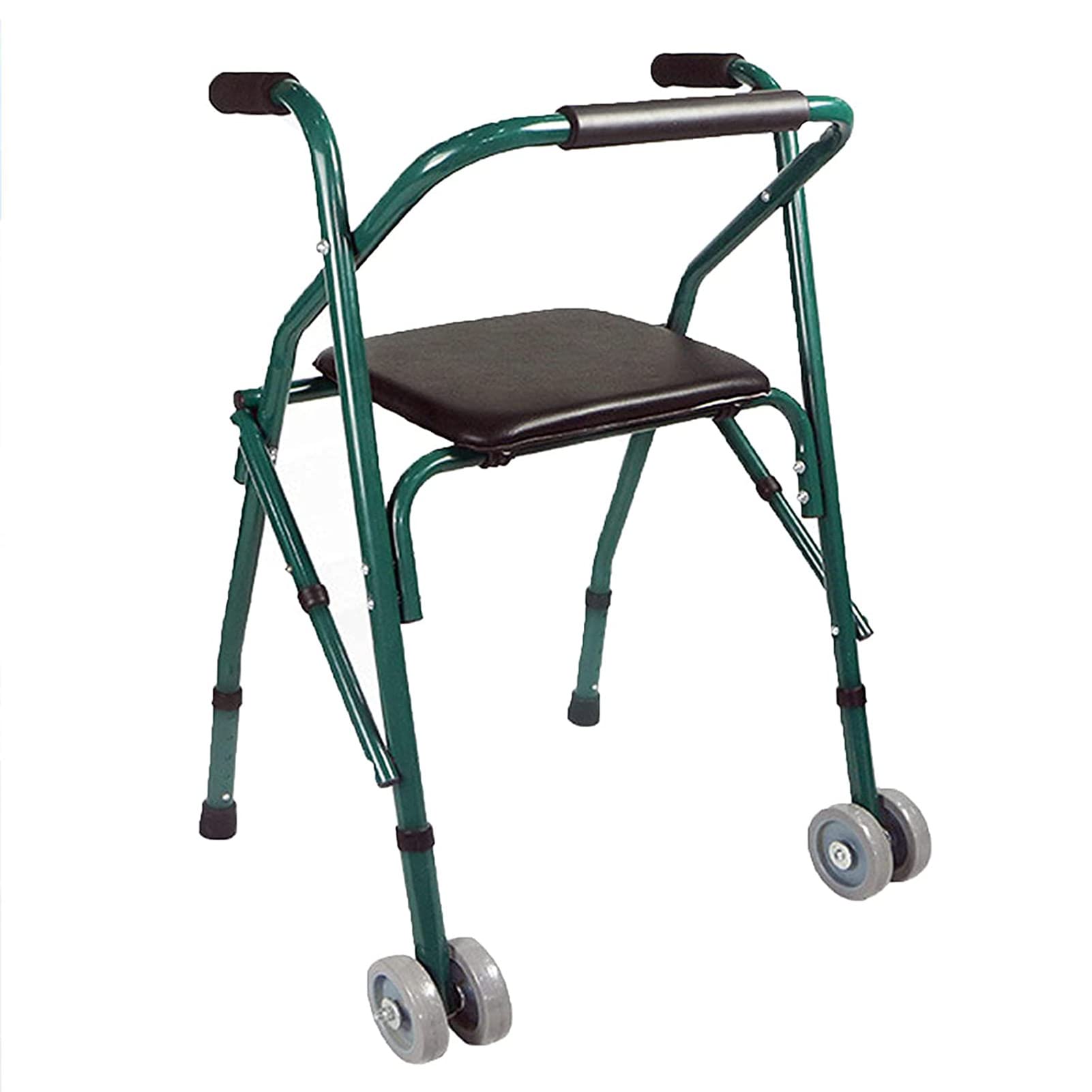 Gehgestell Standard Lauflernhilfe Rollator 4 Räder Gehhilfe Klappbar Mobilität Gehhilfe Höhenverstellbarer Sitz Ältere Lauflernhilfe Sehnsucht nach besserem Leben