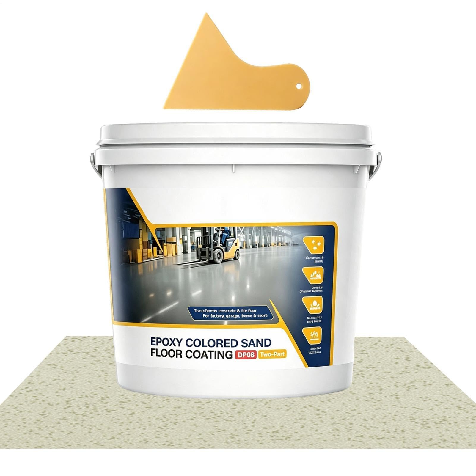 Kit di rivestimento per pavimenti epossidico composto autolivellante antiscivolo con | Vernice epossidica Colorata Pavimento Garage Per Superfici In Cemento E Cemento: Sala Giochi, Officina, Cucina, Terrazza,