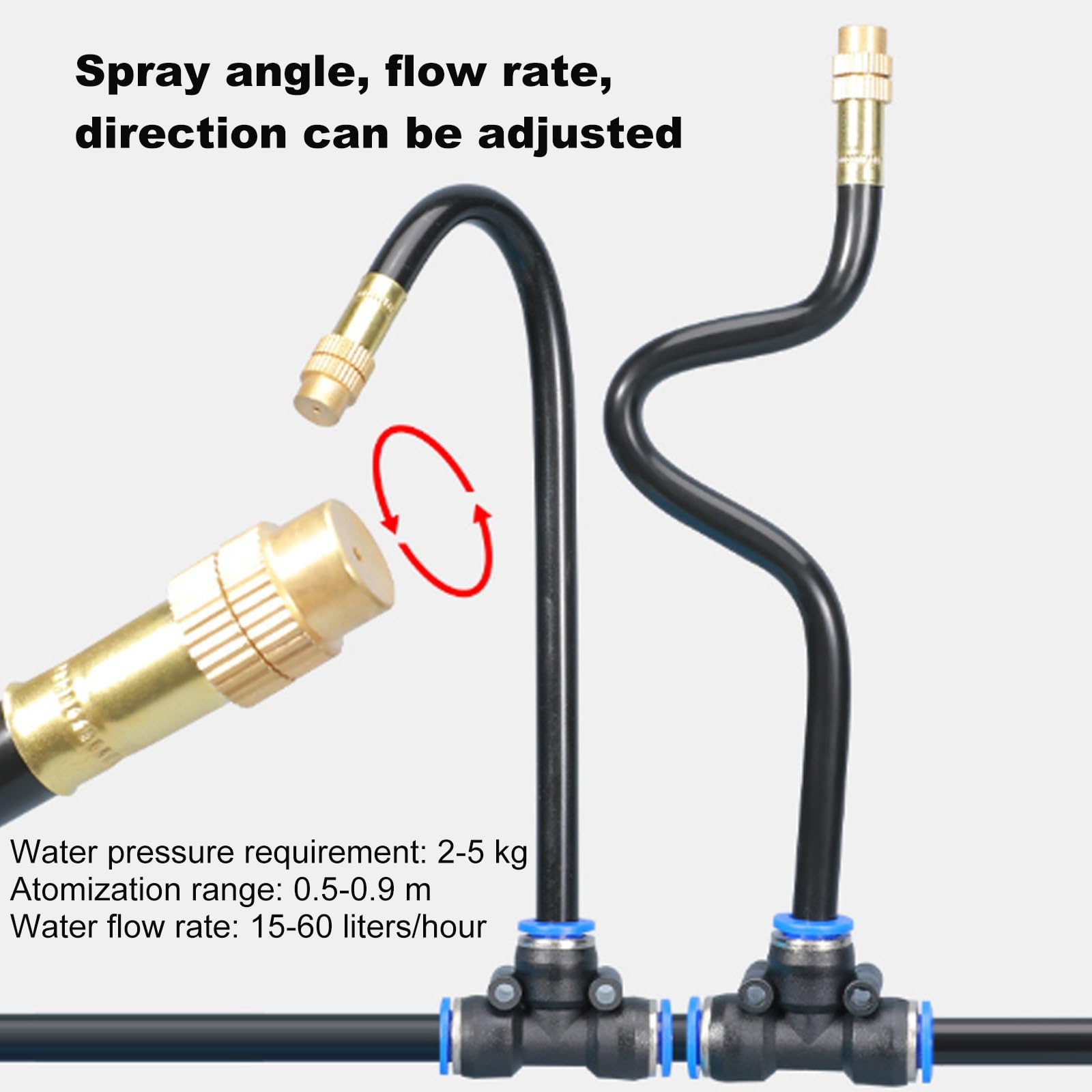 360° Curved Garden Automatic Irrigation System, Drip irrigation system kit sprinkler garden watering - Image 6