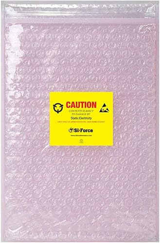 Miniatura 25 de Anti Static Bubble Bags, Resealable Static Shielding Bag, Reusable for Sensitive Electronic Components (XX-Large Qty 60) Pink