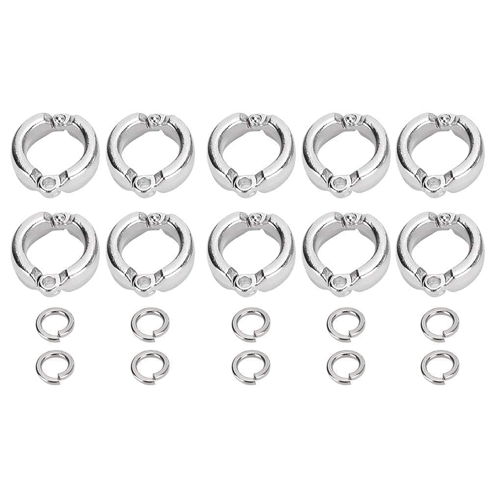 10Pcs Anelli per Piedi per Uccelli Anello in Metallo per Gambe di Pappagalli Attività di Addestramento per Mosche All'aperto Clip di Apertura Accessori per Piccoli Uccelli Animali Domestici(n.6)