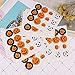 decorazioni Hallowween Halloween Pumpkin Ghost Pattern Round Handmade Sticky Party Decorazione Decorazione Cancelleria Adesivi per ufficio Scuola d'ufficio Forniture (10 fogli) decorazioni prato