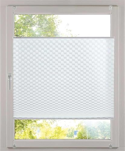 Khome Klemmfix Plissee 3D-Effekt Weiß 40 x 210 cm