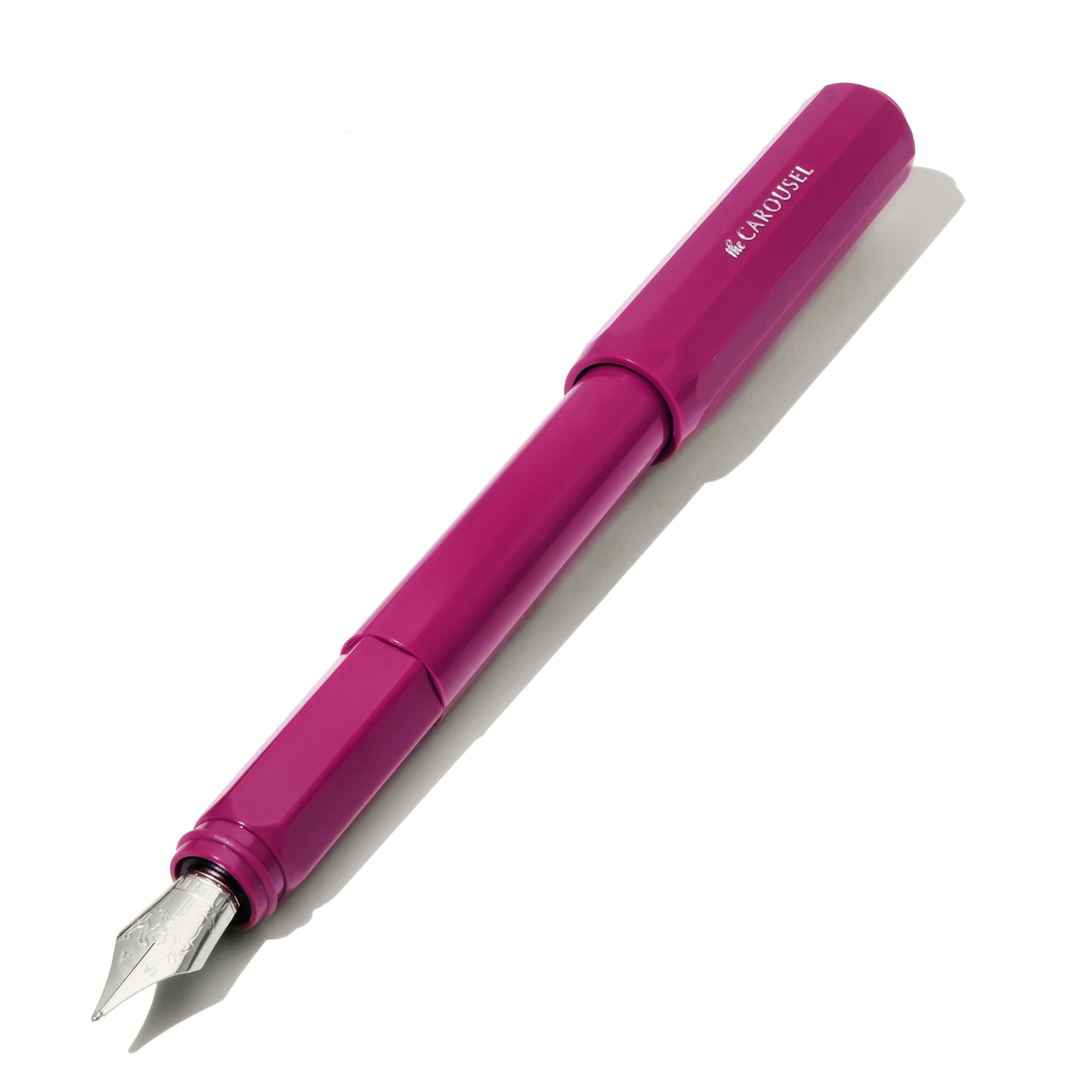 Ferris Wheel Press , Aluminum Carousel Fountain Pen, Little Miss Jubilee, Aircraft grade aluminum body, Threaded cap with air seal system, Dark Pink, Medium - Image 4