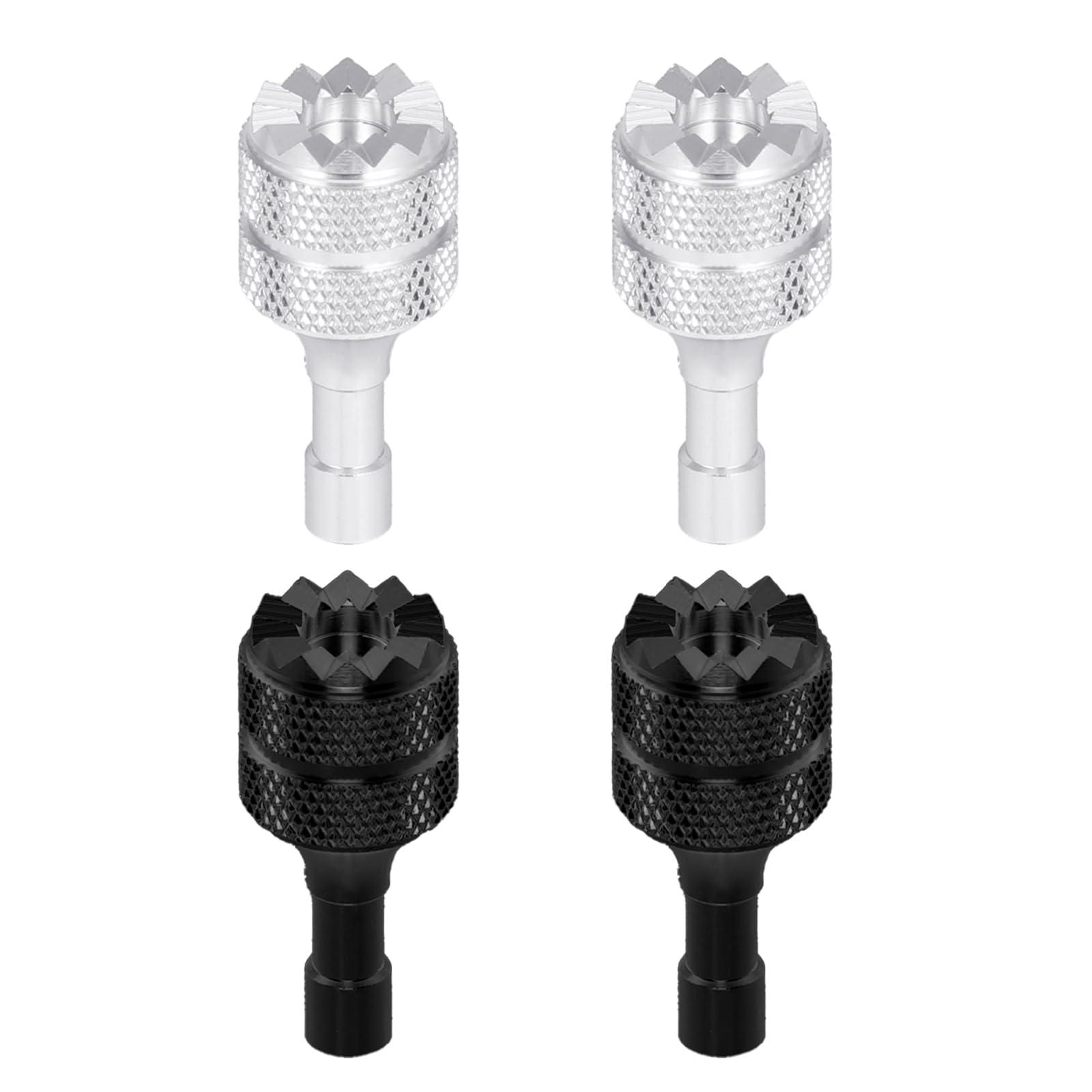 4pcs Drone Control Sticks, Detachable Drone Joysticks Controller Stick Thumb Replacement Accessories Compatible with DJI Mini 3 Pro Drone DJI RC Rocker (Black, Silver)