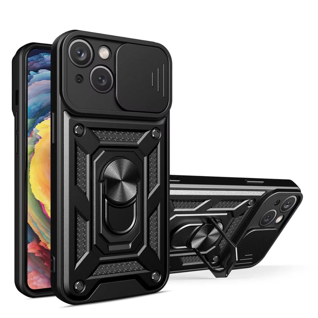 Cover Armor Per Motorola Moto G14: Resistente, Con Anello E Supporto Magnetico! (Oro Rosa) - 4