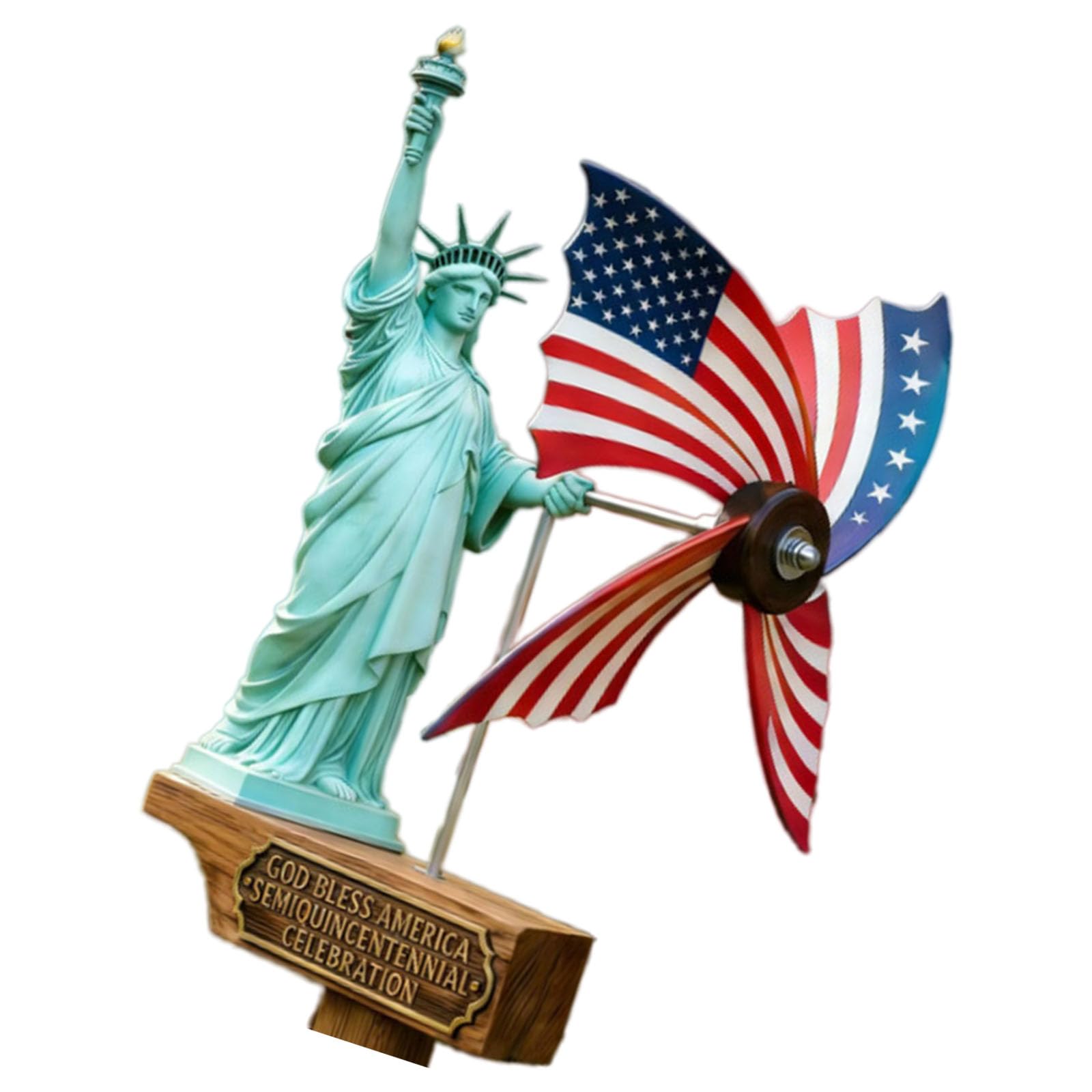 Zbiianxer B 4Th Of July Decorations 250Th Anniversary Wind Spinner Patriotics Outdoor Decorations Yard Art Ornament For Lawns Garden Patriotics Outdoor Metal