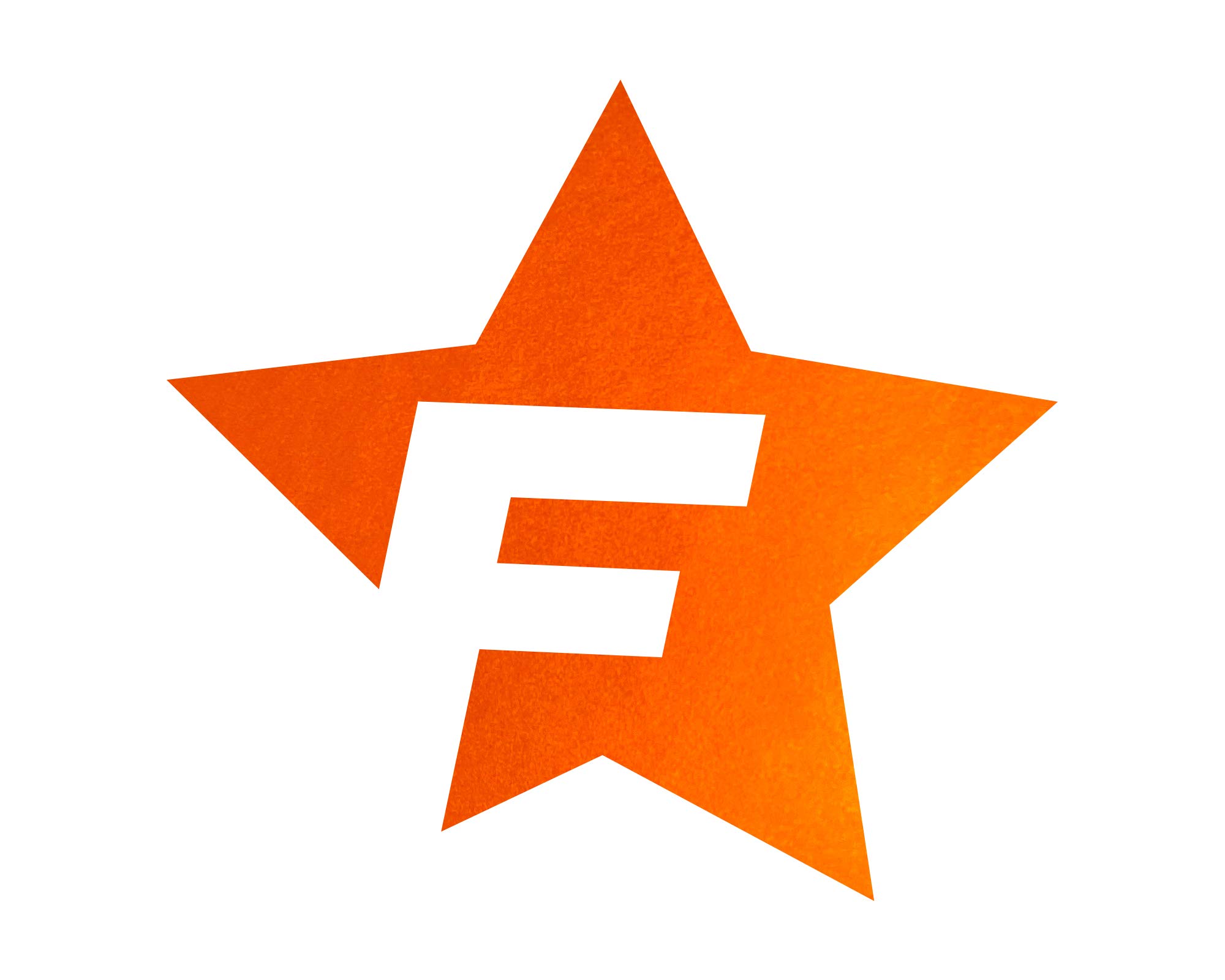 FoliatecCardesign F-Star Sticker Matt Orange Chrome